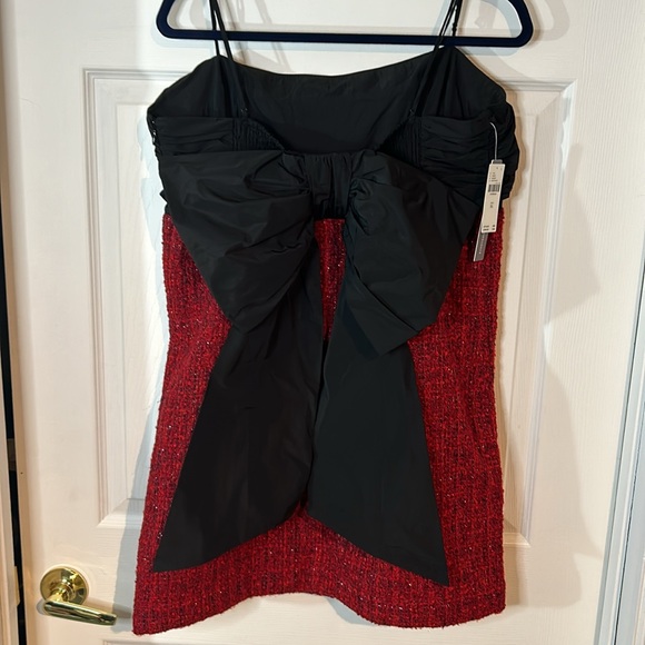 NWT size XL Anthro Square Neck Mini Dress with gorgeous Bow - Picture 7 of 16